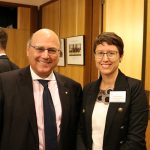 CEO of STA, Kylie Walker with Minister for Industry, Innovation and Science, Arthur Sinodinos