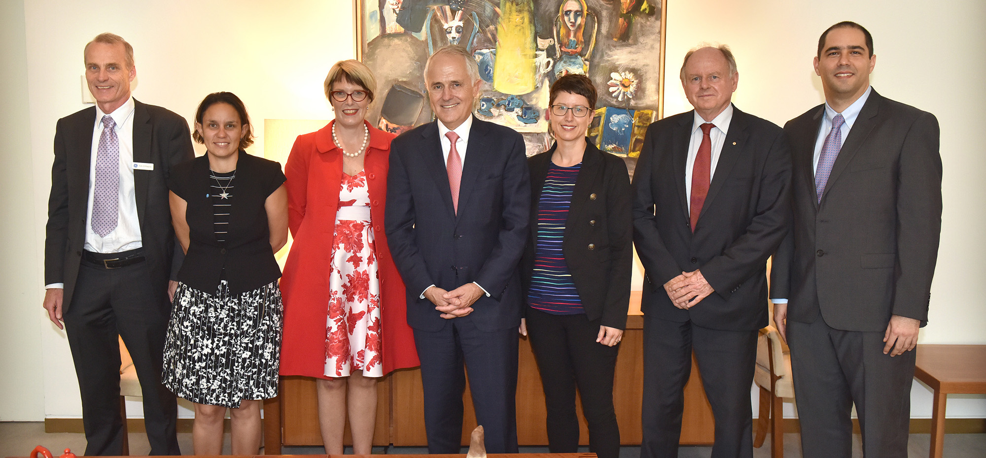 Science meets Parliament, Prime Minister Turnbull with a group of scientists and technologists