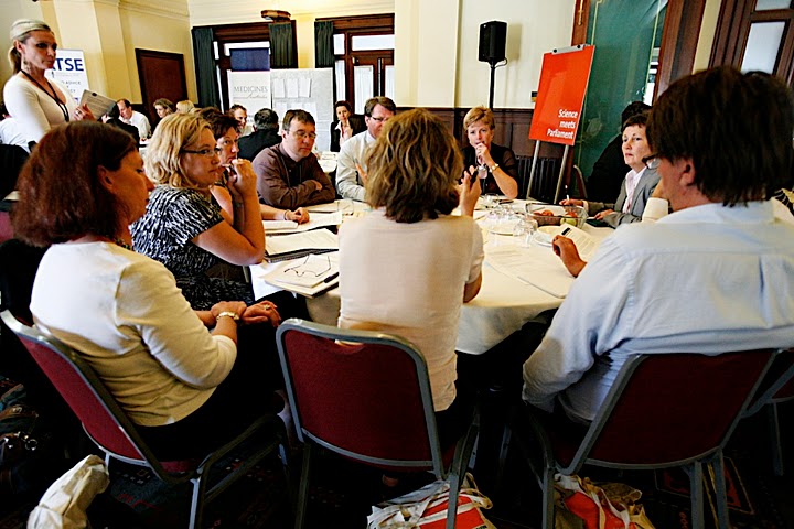 Working group during Science meets Parliament in 2010
