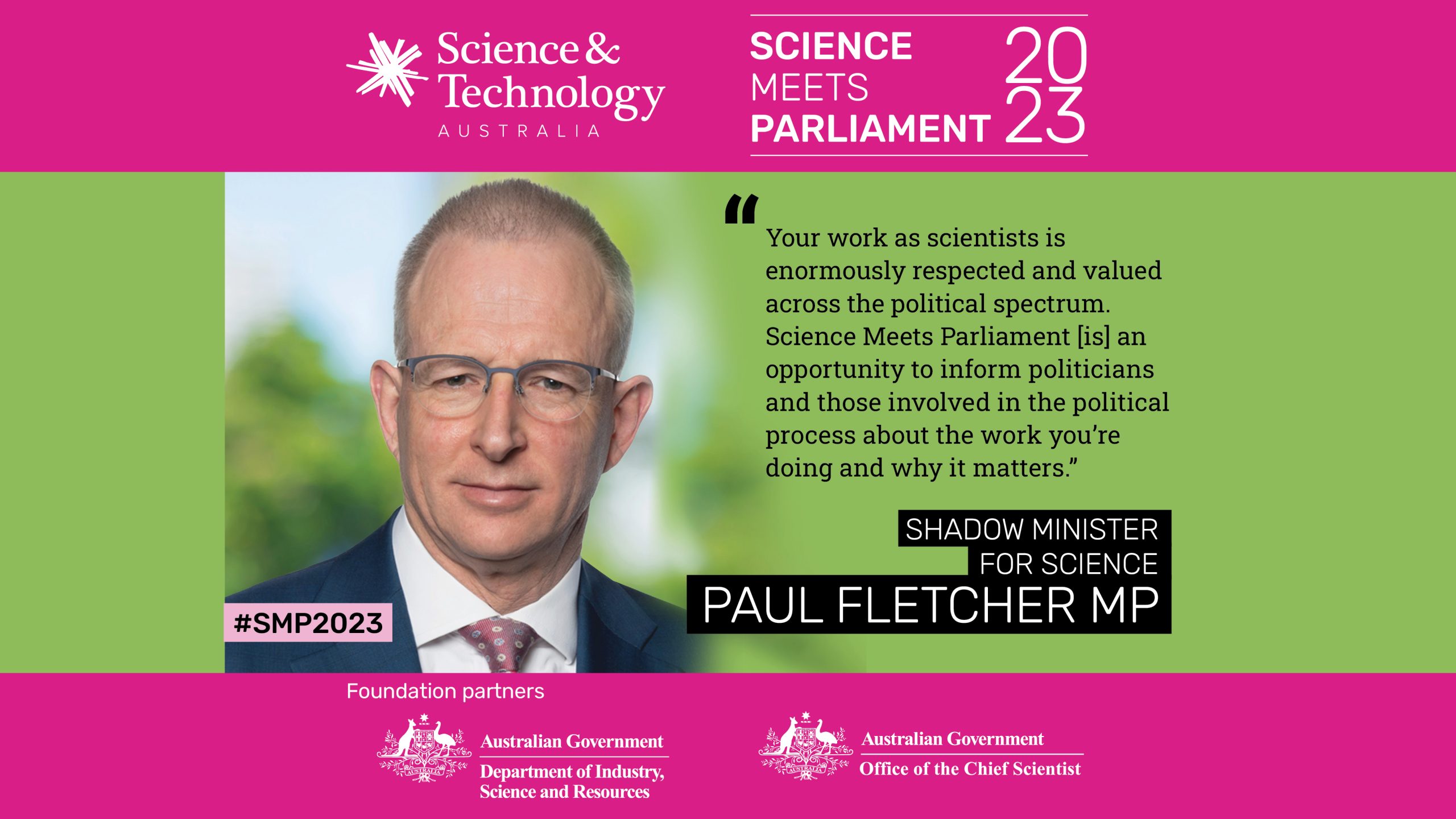 Paul Fletcher MP Science Meets Parliament 2023