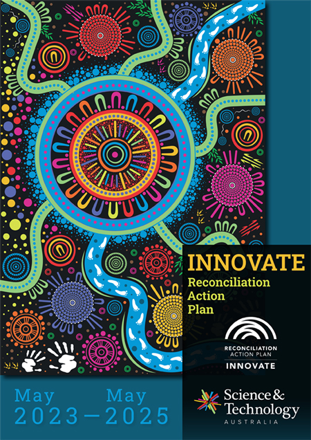Front cover of STA's 2023 Reconciliation Action Plan
