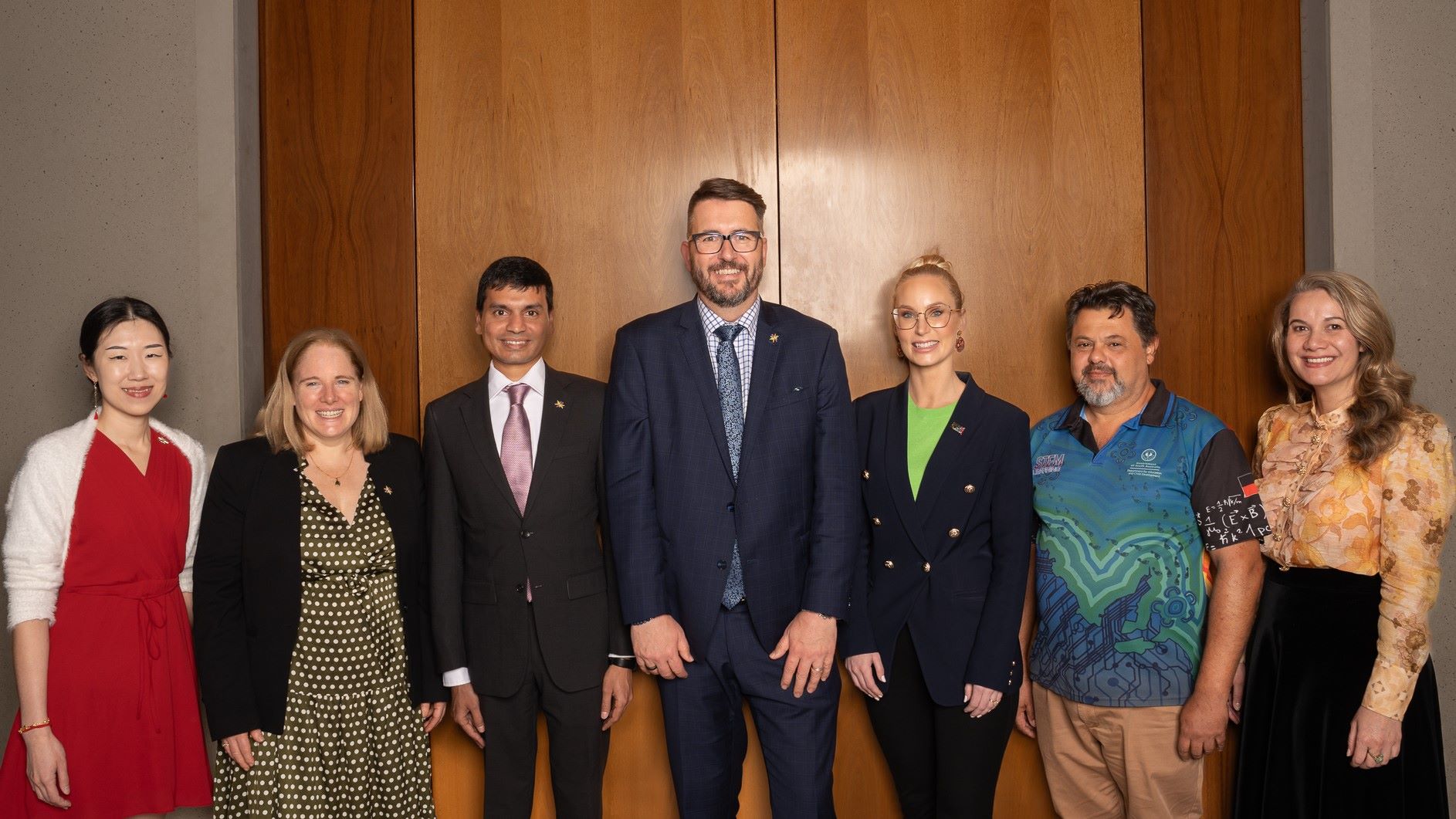 STA Board Directors-Jiao Jiao, Kathy, Sharath, Mark, Lila, Chris and Jas-posing for a photo.